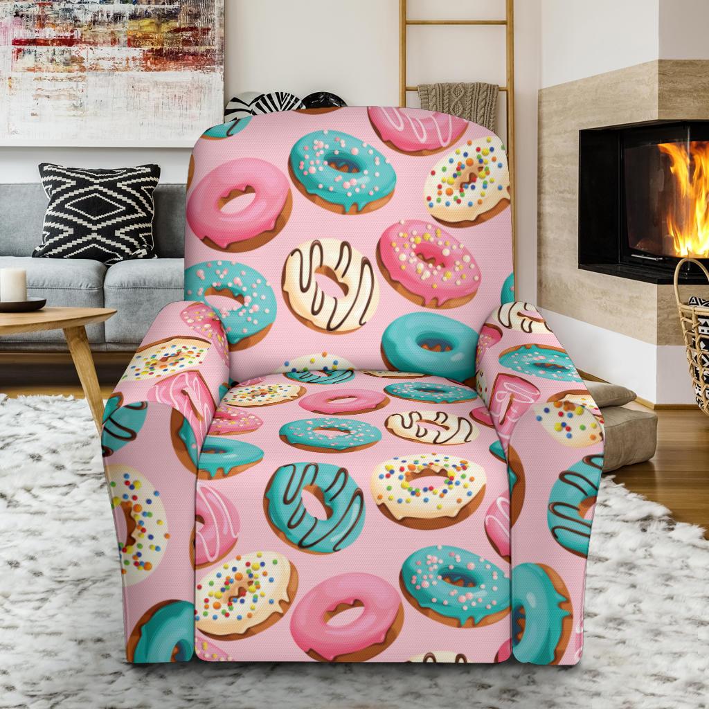 Donut Pattern Print Design DN06 Recliner Slipcover-JORJUNE.COM