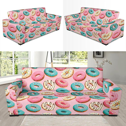 Donut Pattern Print Design DN06 Sofa Slipcover-JORJUNE.COM