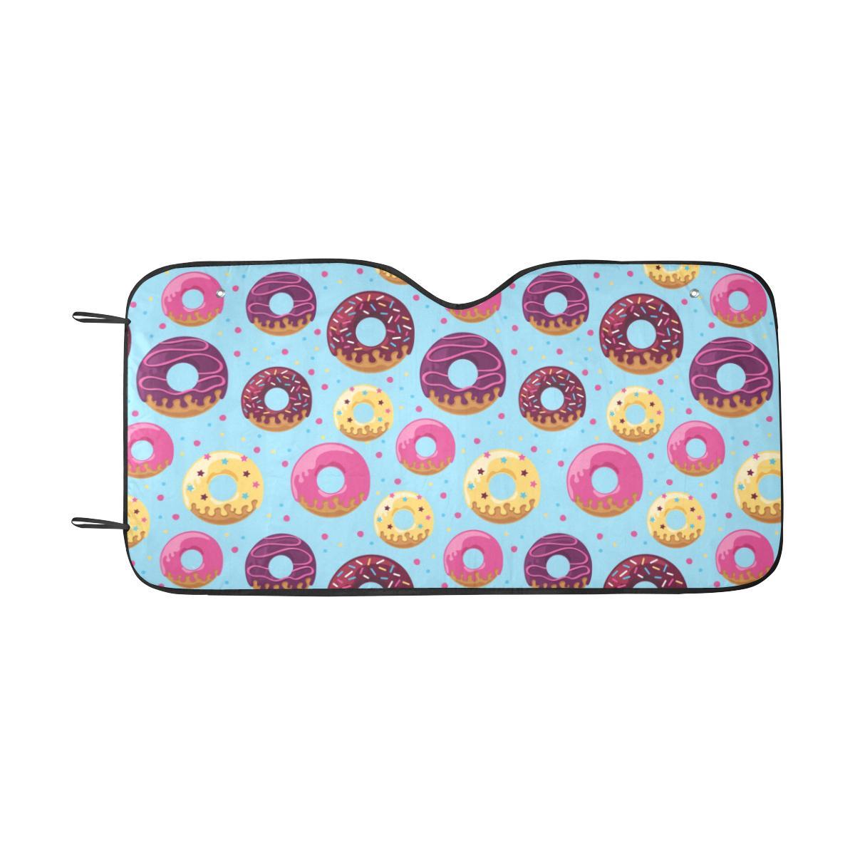 Donut Pattern Print Design DN07 Car Sun Shade-JorJune