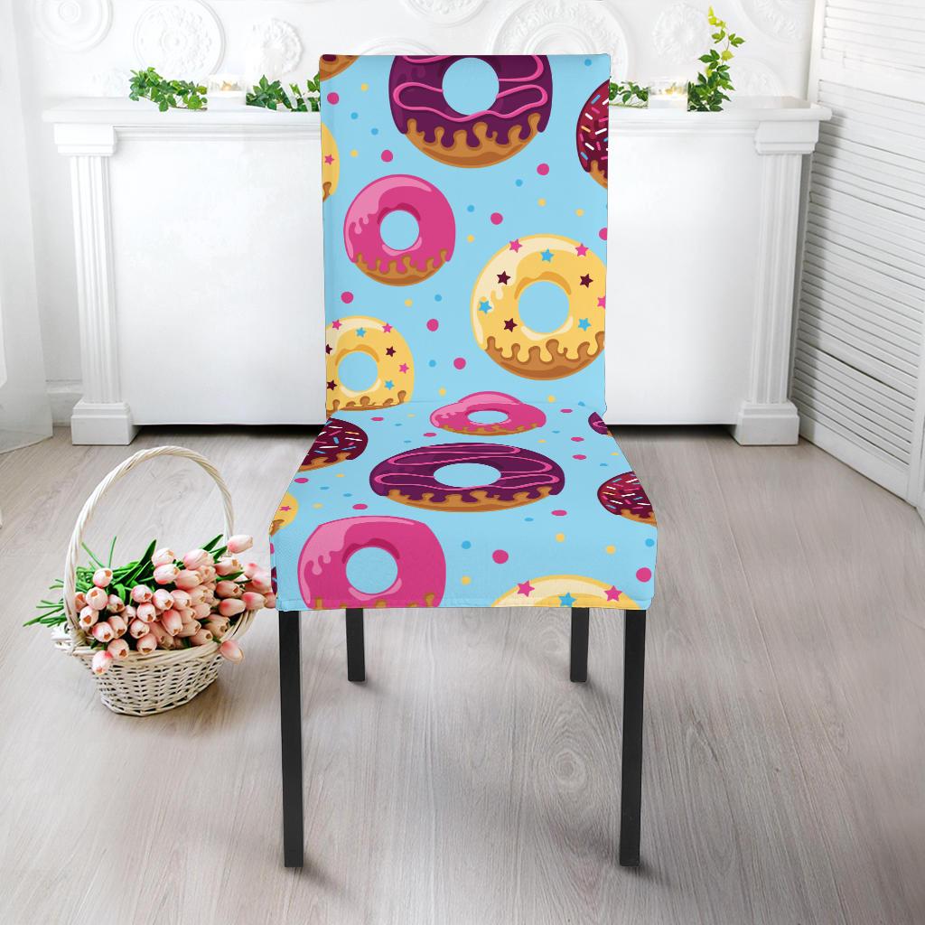 Donut Pattern Print Design DN07 Dining Chair Slipcover-JORJUNE.COM