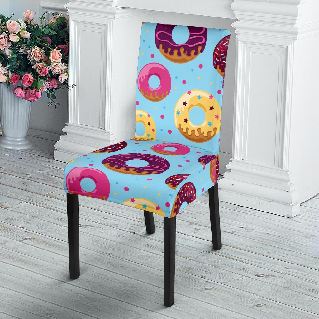 Donut Pattern Print Design DN07 Dining Chair Slipcover-JORJUNE.COM