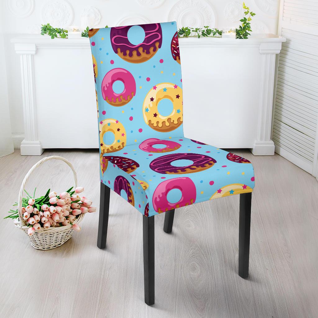 Donut Pattern Print Design DN07 Dining Chair Slipcover-JORJUNE.COM