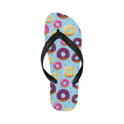 Donut Pattern Print Design DN07 Flip Flops-JorJune