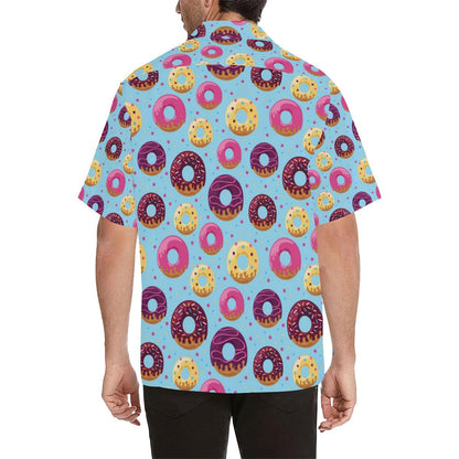 Donut Pattern Print Design DN07 Men Hawaiian Shirt-JorJune