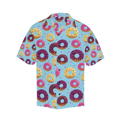 Donut Pattern Print Design DN07 Men Hawaiian Shirt-JorJune