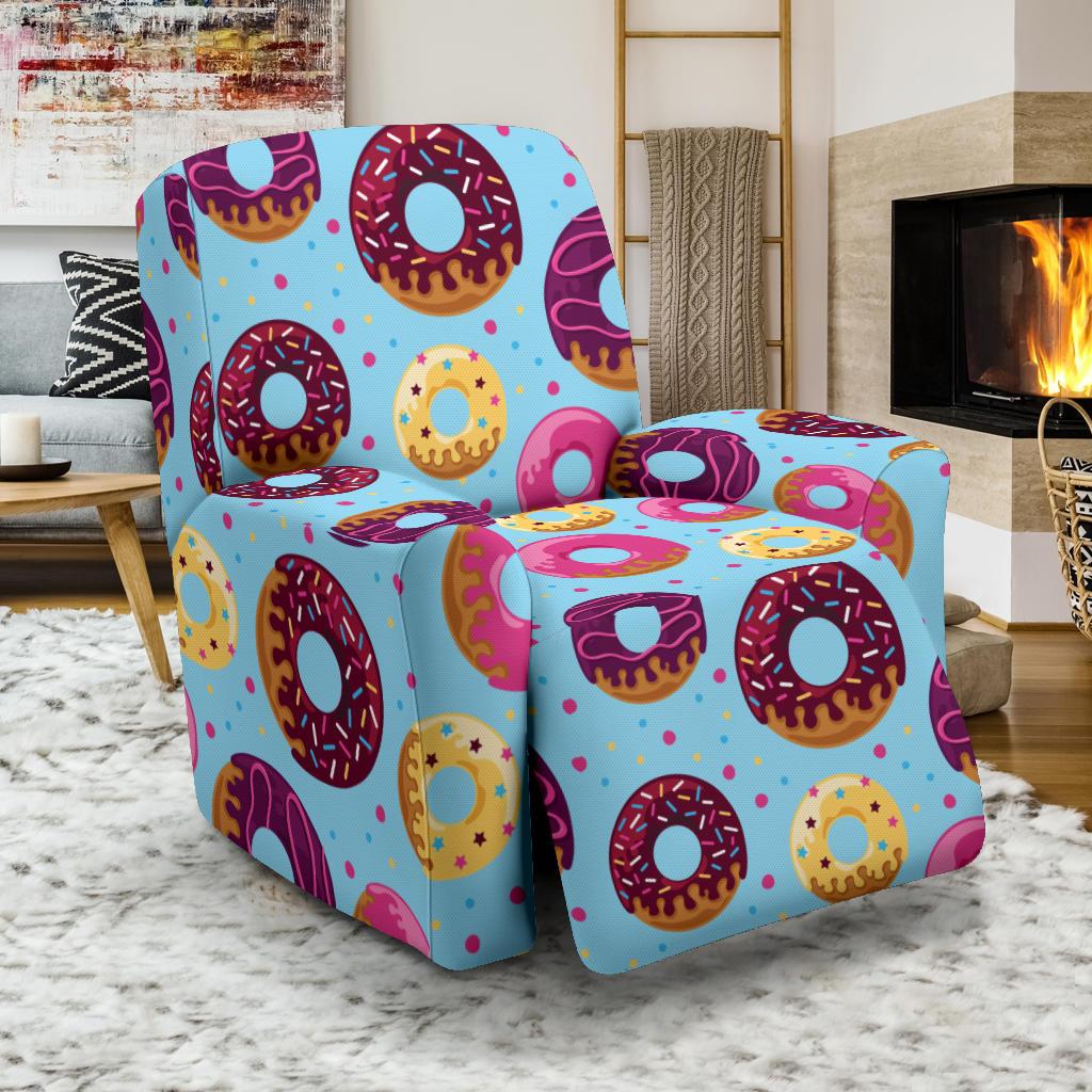 Donut Pattern Print Design DN07 Recliner Slipcover-JORJUNE.COM