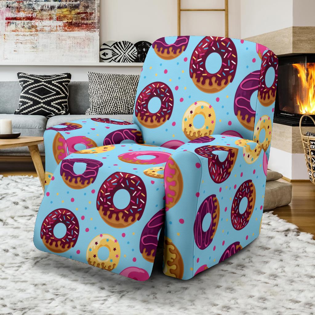 Donut Pattern Print Design DN07 Recliner Slipcover-JORJUNE.COM