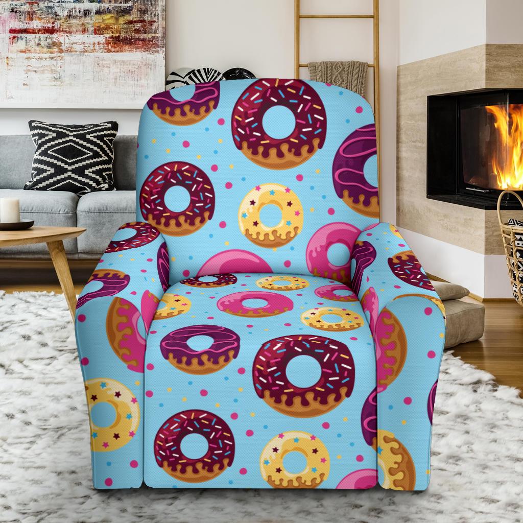Donut Pattern Print Design DN07 Recliner Slipcover-JORJUNE.COM