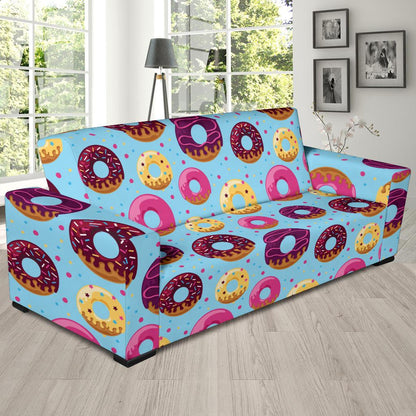 Donut Pattern Print Design DN07 Sofa Slipcover-JORJUNE.COM