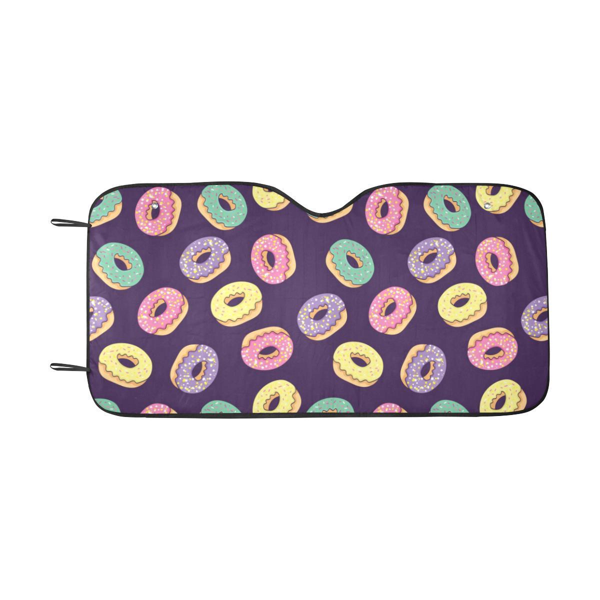 Donut Pattern Print Design DN08 Car Sun Shade-JorJune