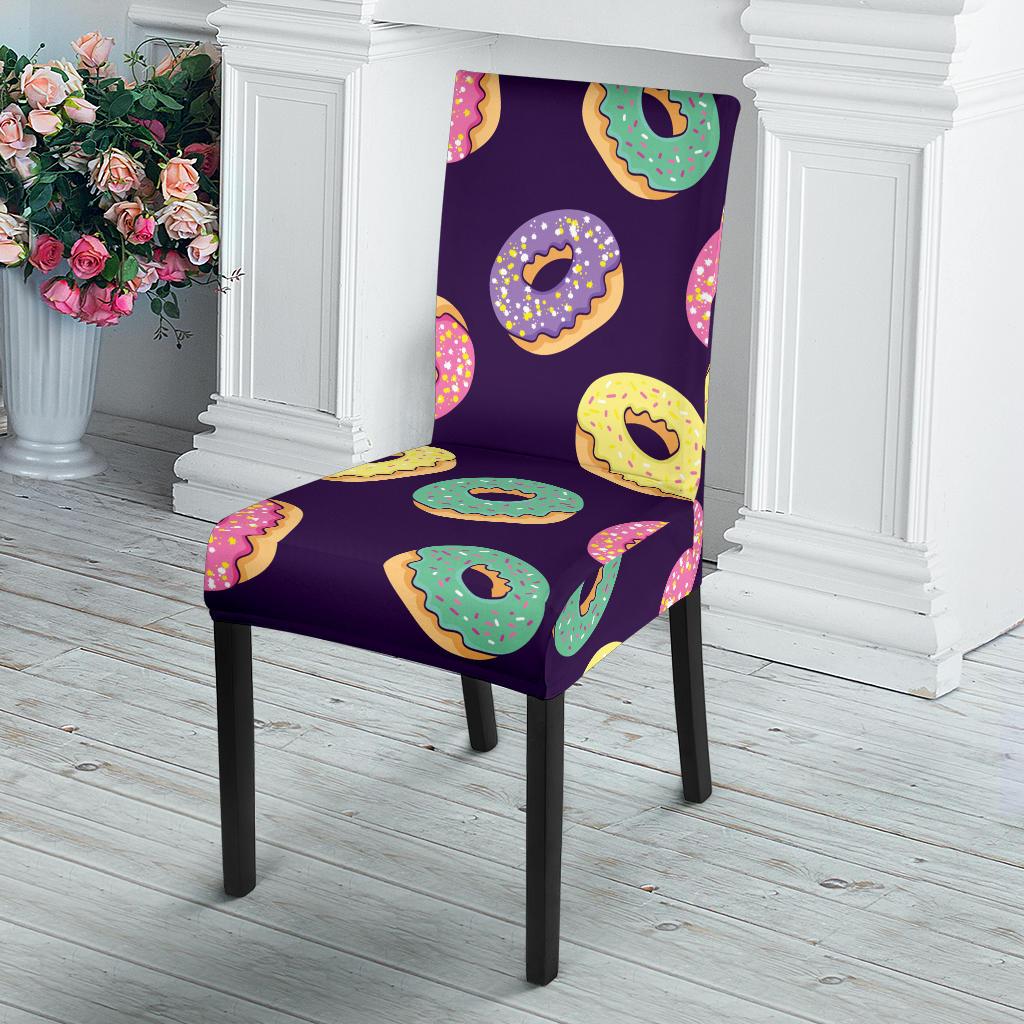 Donut Pattern Print Design DN08 Dining Chair Slipcover-JORJUNE.COM