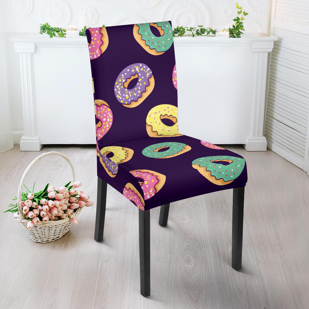 Donut Pattern Print Design DN08 Dining Chair Slipcover-JORJUNE.COM