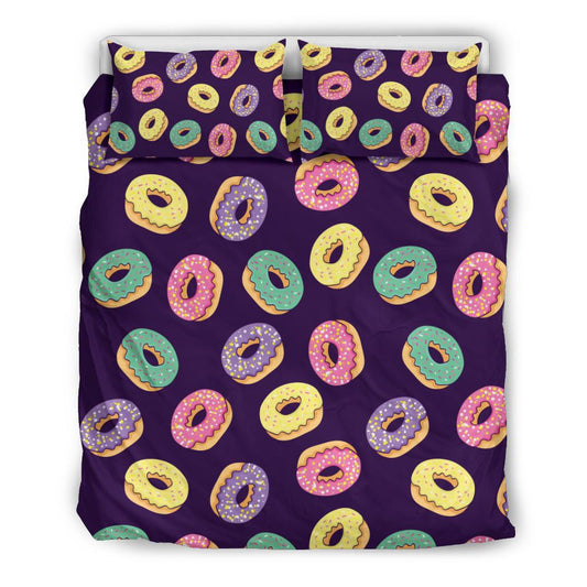 Donut Pattern Print Design DN08 Duvet Cover Bedding Set-JORJUNE.COM