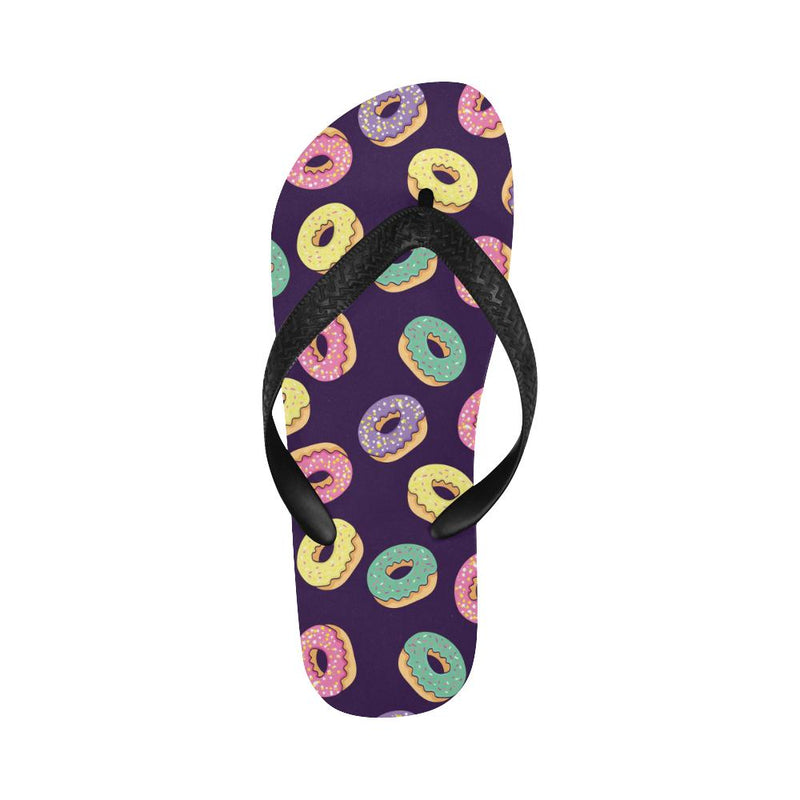 Donut Pattern Print Design DN08 Flip Flops-JorJune