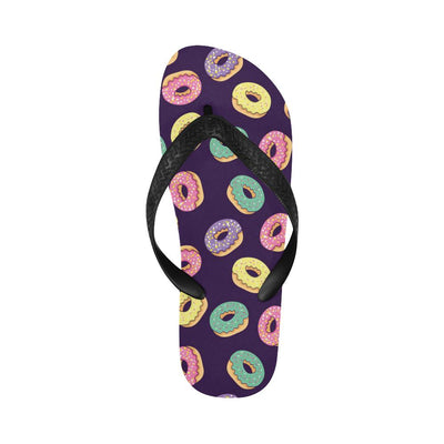Donut Pattern Print Design DN08 Flip Flops-JorJune