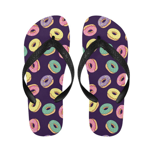Donut Pattern Print Design DN08 Flip Flops-JorJune