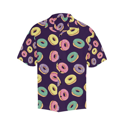 Donut Pattern Print Design DN08 Men Hawaiian Shirt-JorJune