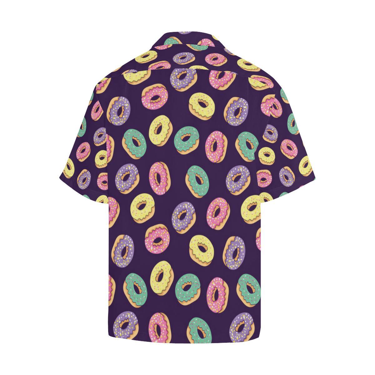Donut Pattern Print Design DN08 Men Hawaiian Shirt-JorJune
