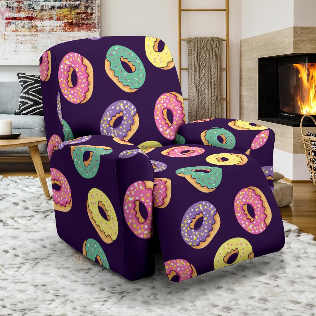 Donut Pattern Print Design DN08 Recliner Slipcover-JORJUNE.COM