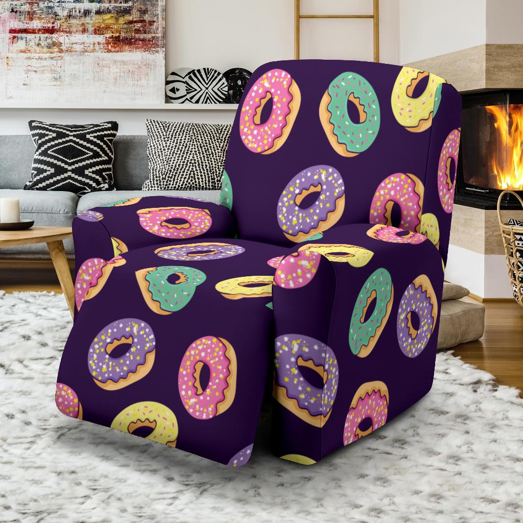 Donut Pattern Print Design DN08 Recliner Slipcover-JORJUNE.COM