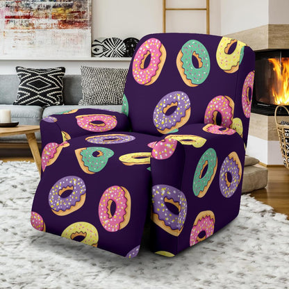 Donut Pattern Print Design DN08 Recliner Slipcover-JORJUNE.COM