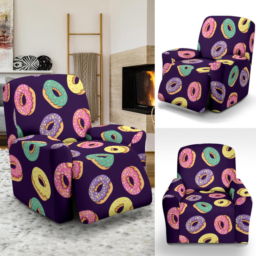 Donut Pattern Print Design DN08 Recliner Slipcover-JORJUNE.COM