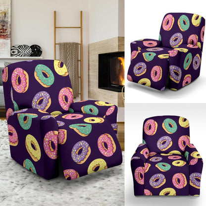 Donut Pattern Print Design DN08 Recliner Slipcover-JORJUNE.COM