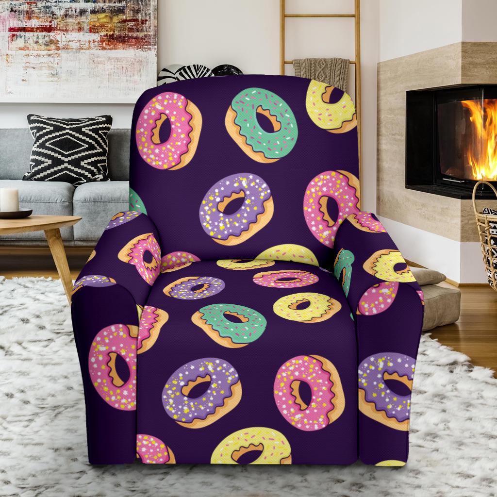 Donut Pattern Print Design DN08 Recliner Slipcover-JORJUNE.COM