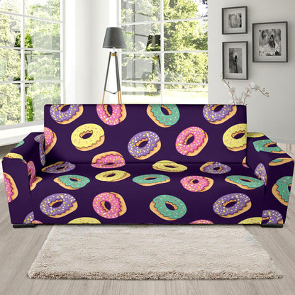 Donut Pattern Print Design DN08 Sofa Slipcover-JORJUNE.COM