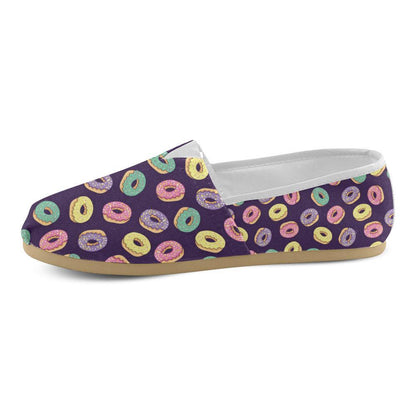 Donut Pattern Print Design DN08 Women Casual Shoes-JorJune.com