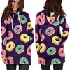 Donut Pattern Print Design DN08 Women Hoodie Dress