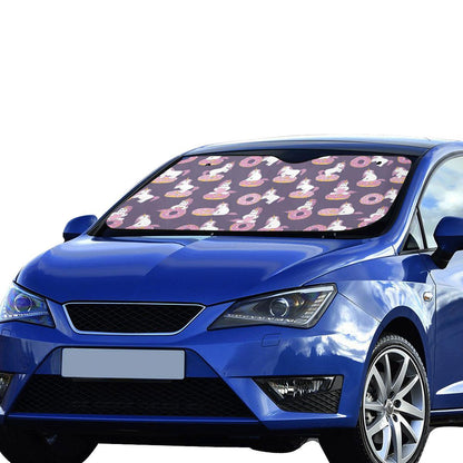 Donut Unicorn Pattern Print Design DN011 Car Sun Shade-JorJune
