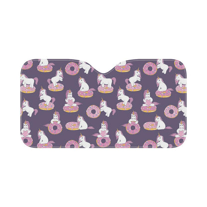Donut Unicorn Pattern Print Design DN011 Car Sun Shade-JorJune