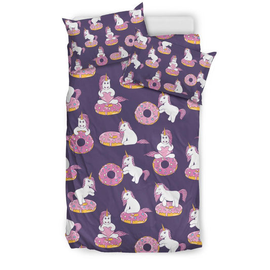 Donut Unicorn Pattern Print Design DN011 Duvet Cover Bedding Set-JORJUNE.COM