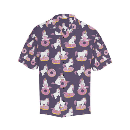 Donut Unicorn Pattern Print Design DN011 Men Hawaiian Shirt-JorJune