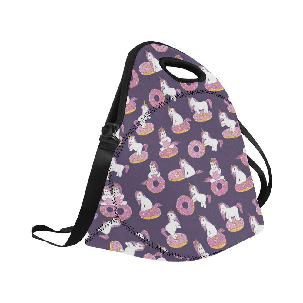 Donut Unicorn Pattern Print Design DN011 Neoprene Lunch Bag-JorJune