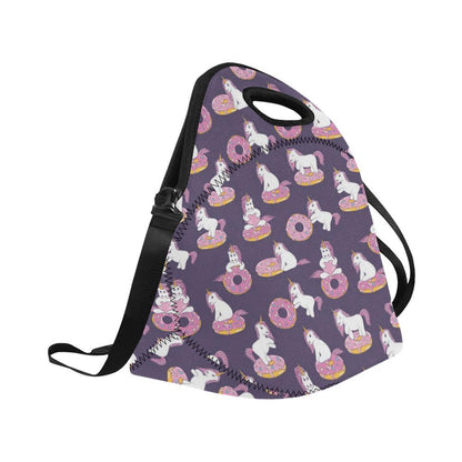 Donut Unicorn Pattern Print Design DN011 Neoprene Lunch Bag-JorJune