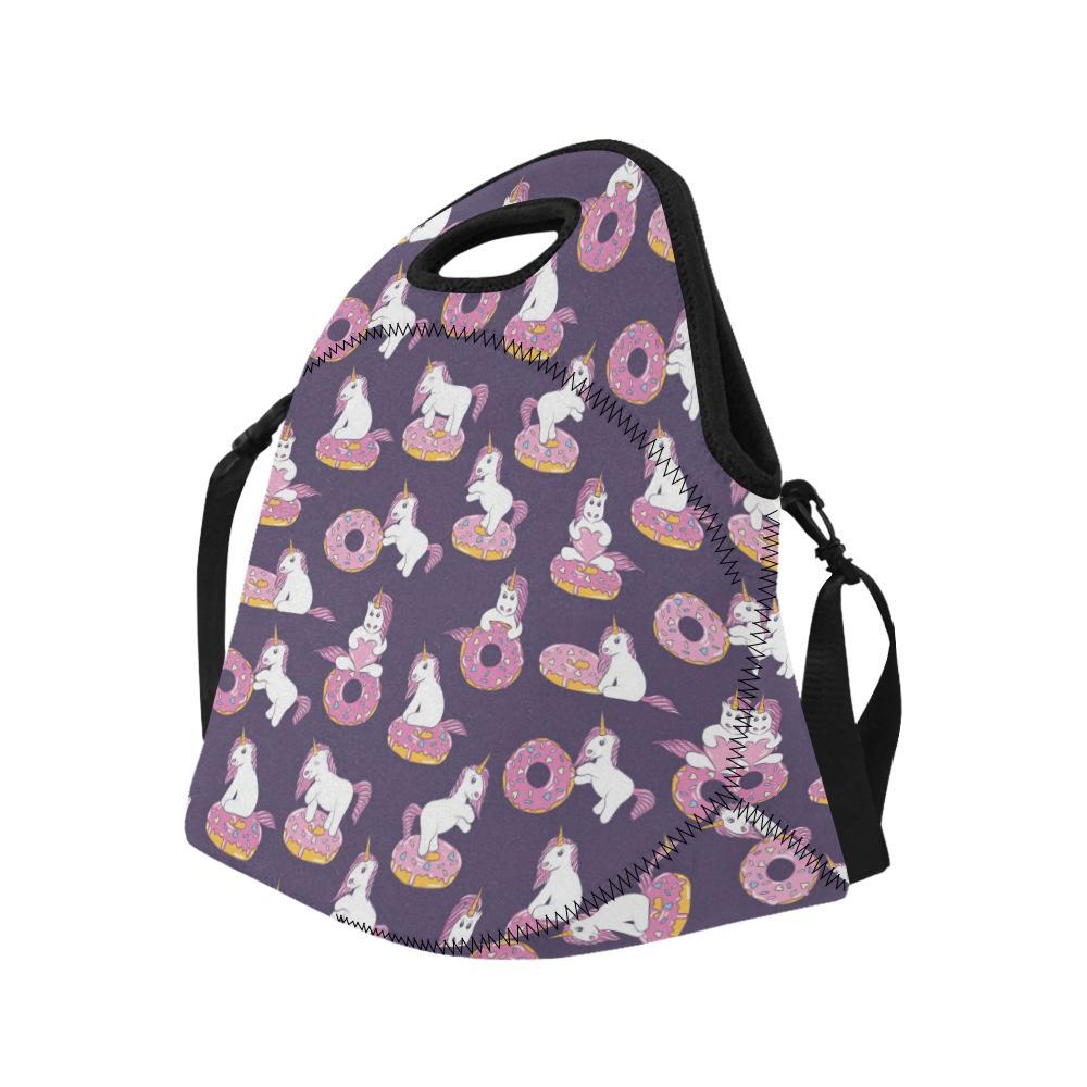 Donut Unicorn Pattern Print Design DN011 Neoprene Lunch Bag-JorJune