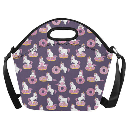 Donut Unicorn Pattern Print Design DN011 Neoprene Lunch Bag-JorJune