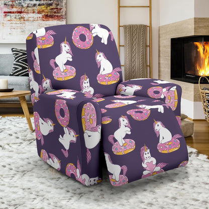 Donut Unicorn Pattern Print Design DN011 Recliner Slipcover-JORJUNE.COM