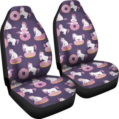 Donut Unicorn Pattern Print Design DN011 Universal Fit Car Seat Covers