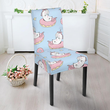 Donut Unicorn Pattern Print Design DN014 Dining Chair Slipcover-JORJUNE.COM
