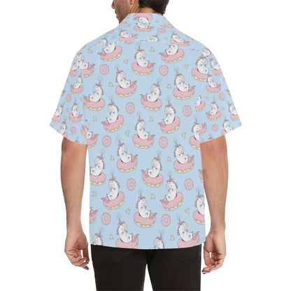 Donut Unicorn Pattern Print Design DN014 Men Hawaiian Shirt-JorJune