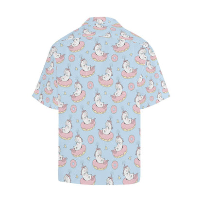 Donut Unicorn Pattern Print Design DN014 Men Hawaiian Shirt-JorJune