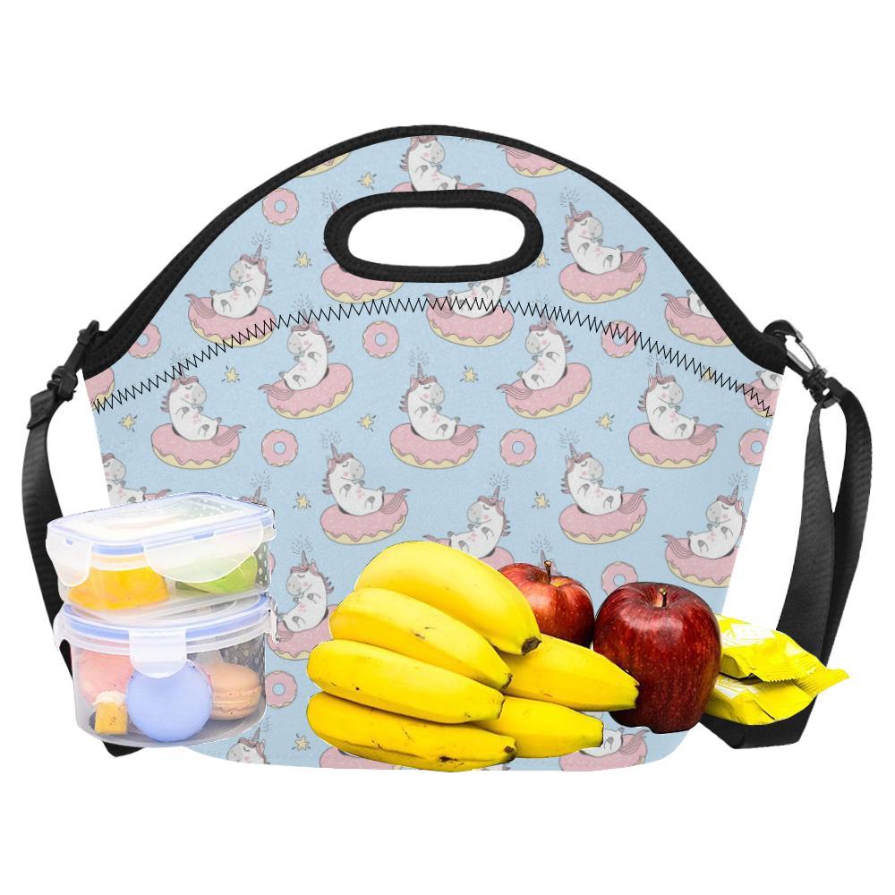Donut Unicorn Pattern Print Design DN014 Neoprene Lunch Bag-JorJune