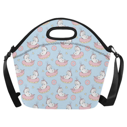 Donut Unicorn Pattern Print Design DN014 Neoprene Lunch Bag-JorJune