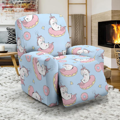 Donut Unicorn Pattern Print Design DN014 Recliner Slipcover-JORJUNE.COM