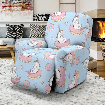 Donut Unicorn Pattern Print Design DN014 Recliner Slipcover-JORJUNE.COM
