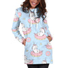 Donut Unicorn Pattern Print Design DN014 Women Hoodie Dress