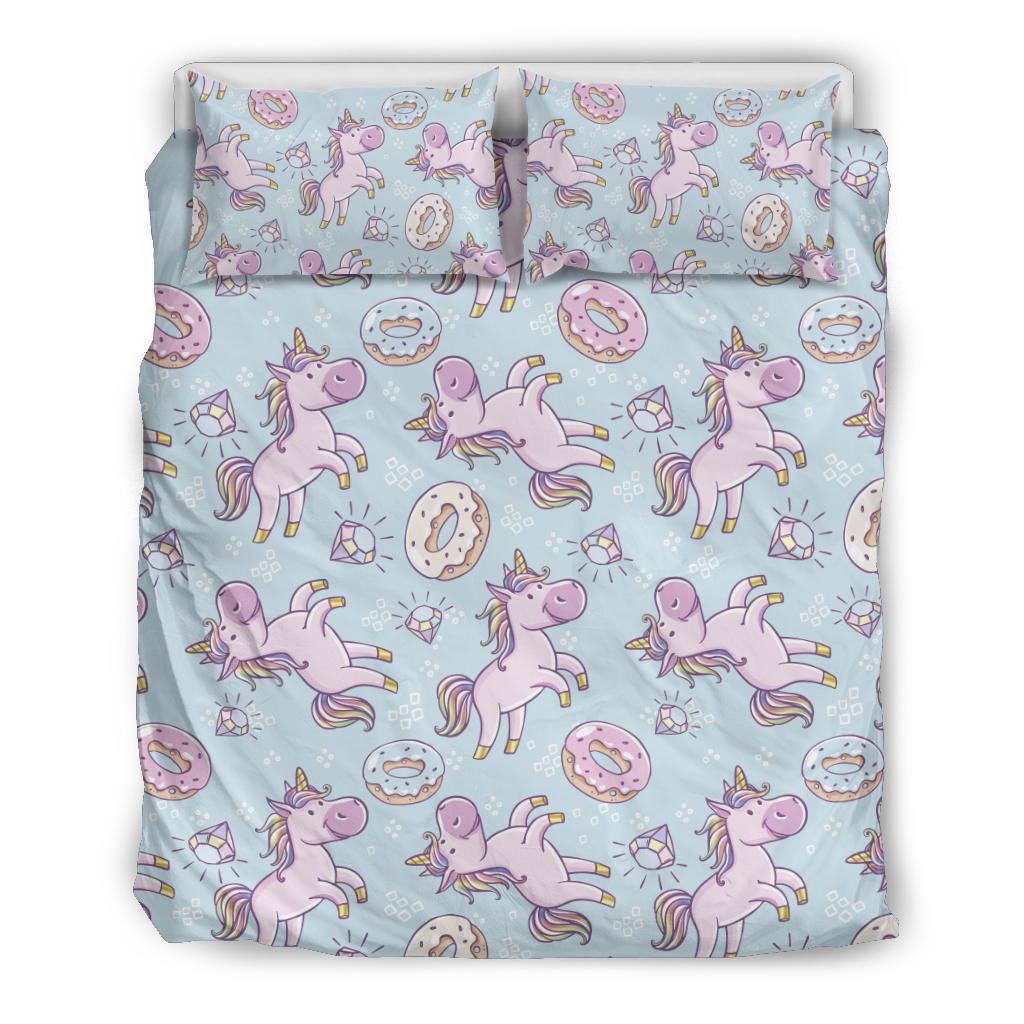 Donut Unicorn Pattern Print Design DN016 Duvet Cover Bedding Set-JORJUNE.COM